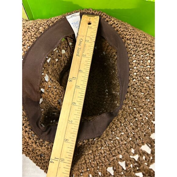 Time and Tru Brown paper beach hat rn#52469 - Picture 5 of 7